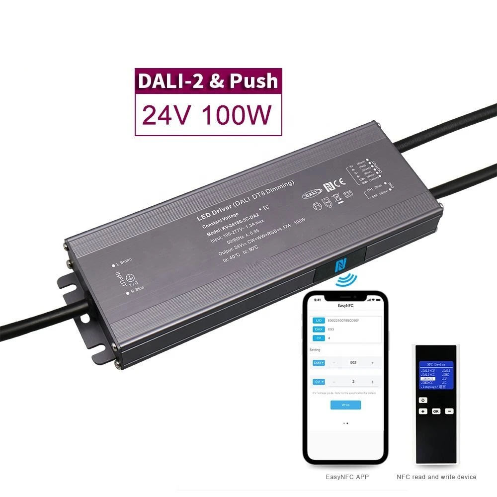 100W DALI Tentsio Konstante CCT Dimming LED Driver