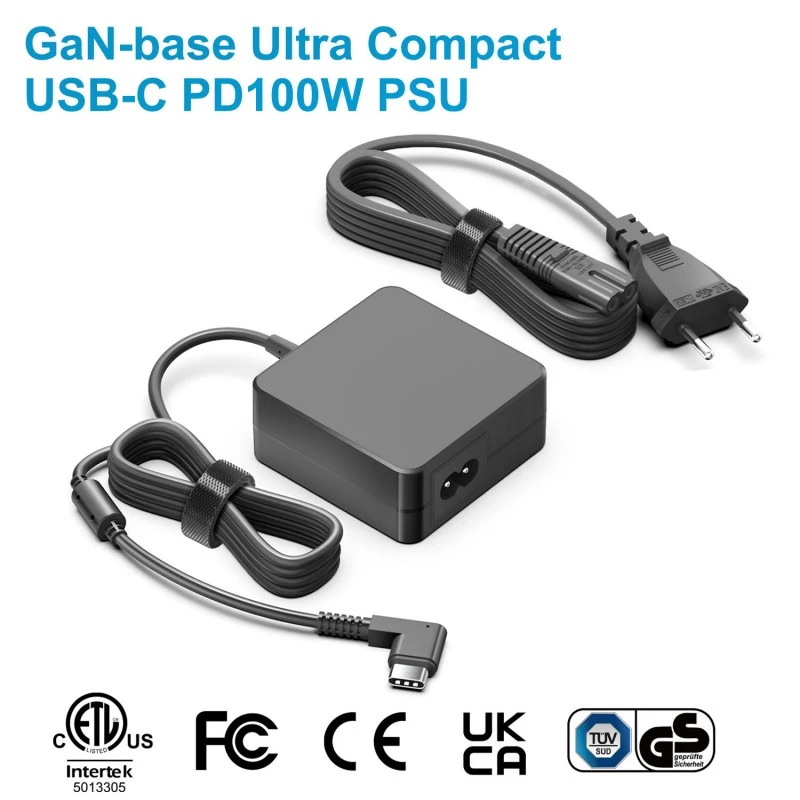100W GaN Square PD USB-C korronte egokitzailea