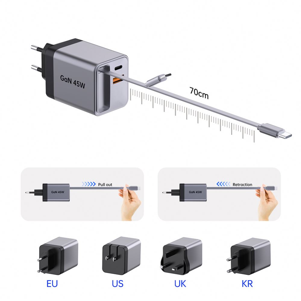 Karga azkarrerako gogoko berria: karga azkarra erretiragarria