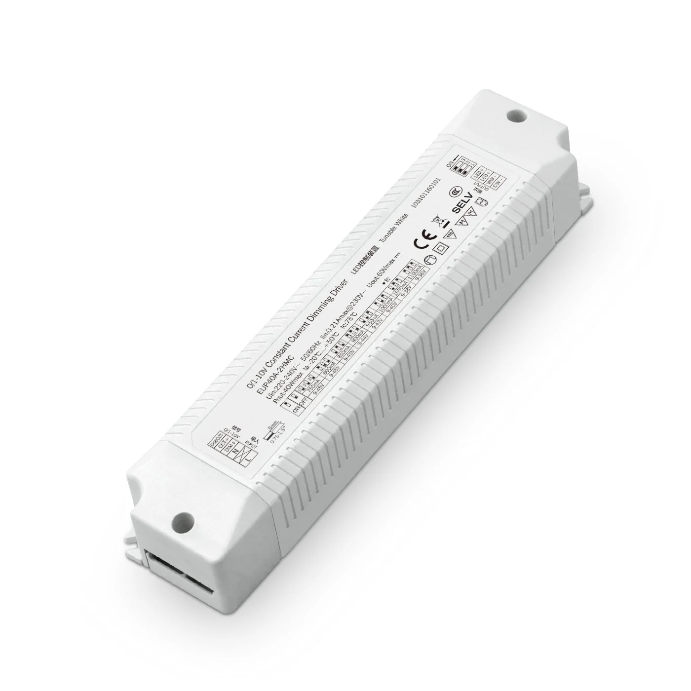 40W 0-10V Korronte konstante CCT Dimmable Led Driver