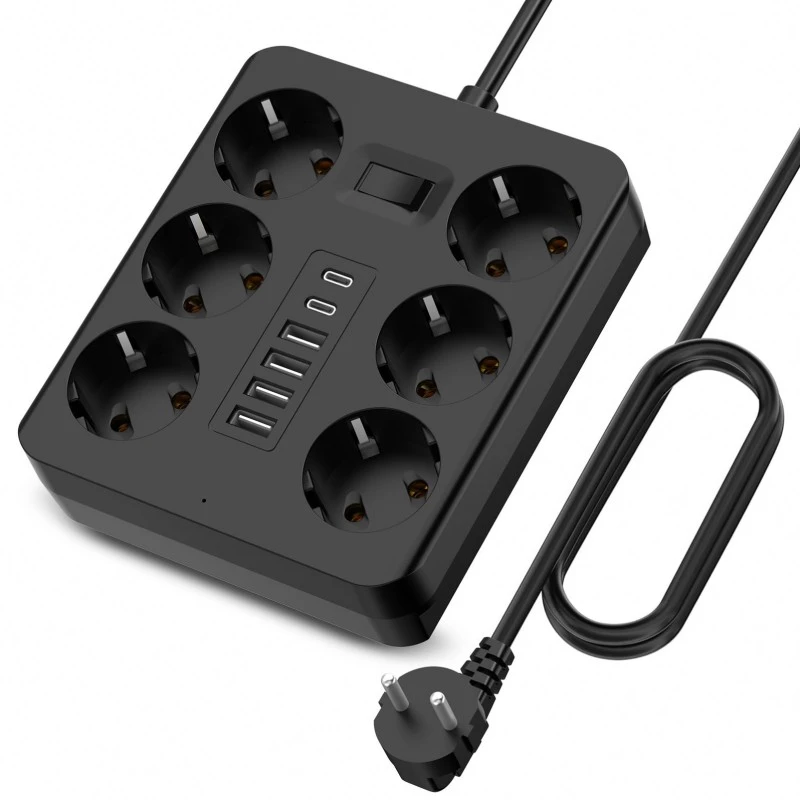 6 entxufe EU Plug Power Strip