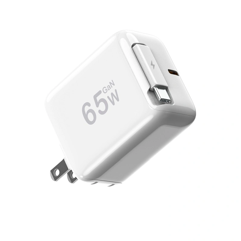 65W PD kargagailua usb c kable tratagarriarekin