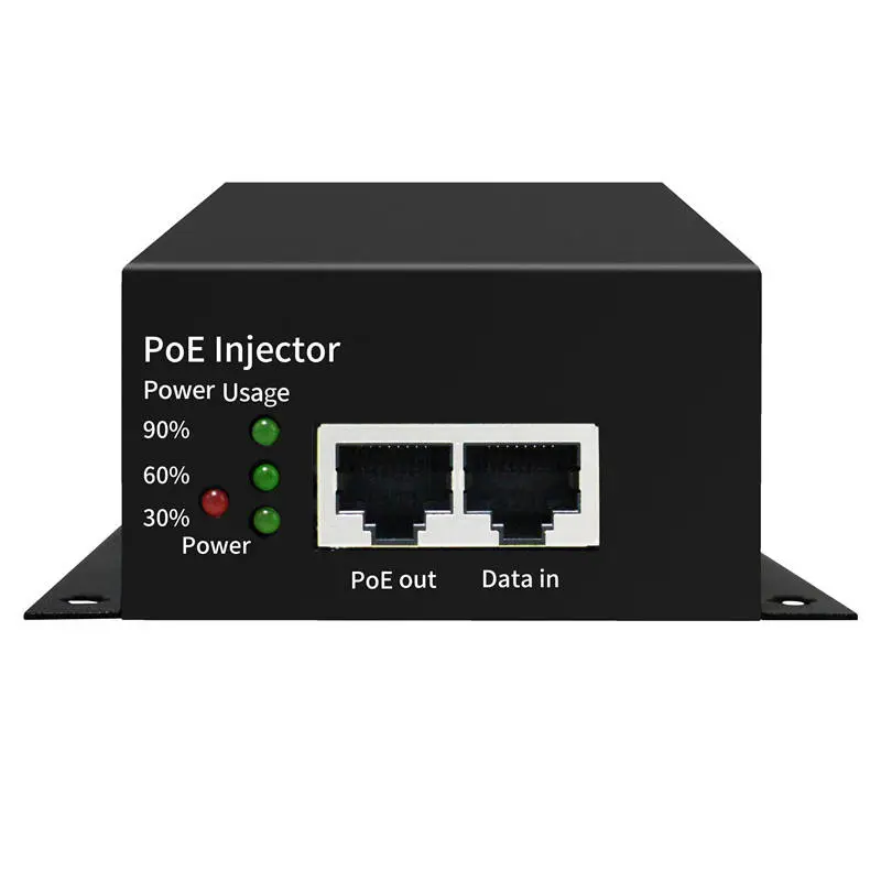 90W metalezko kaxa IEEE802.3bt Gigabit PoE injector
